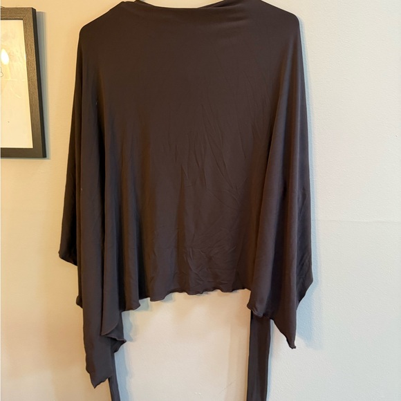 Anne Klein Dark Brown Open Front Cardigan - Picture 5 of 5